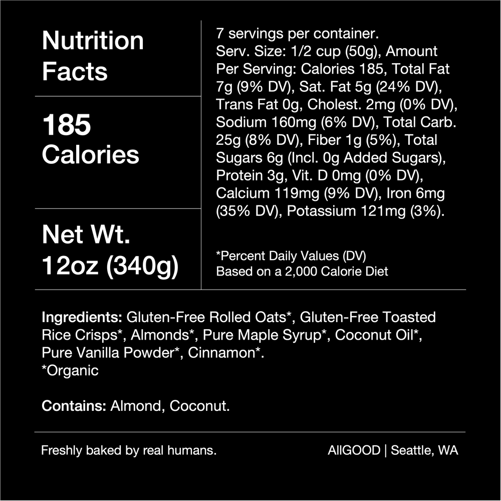 Mean Vanilla Bean Granola